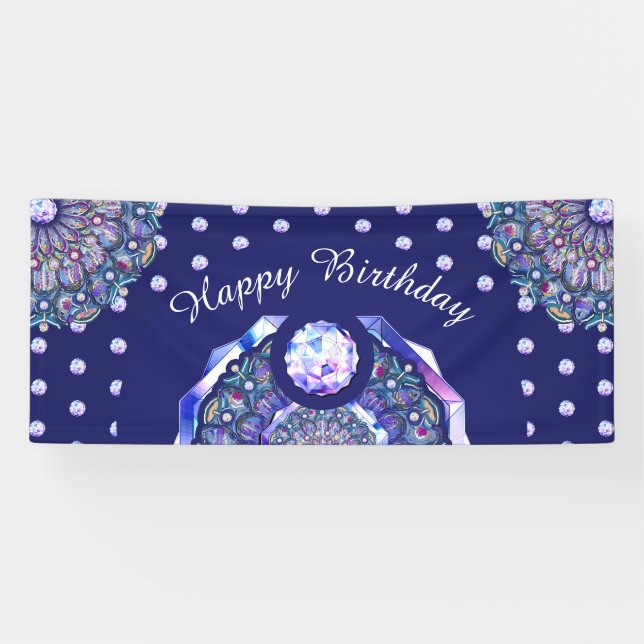 Banderoles Rosace bleue (Horizontal)