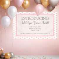 Rose Blanc Polka Dot Baby Girl Douche Introduction