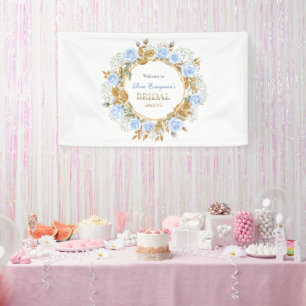 Banderoles Rose Bleue Dorée Mariage Shower