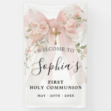 Rose Fleurie Fille de la Première Communion Vertic