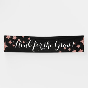 Banderoles Rose Gold Pailleté Étoiles Script Klaxon pour le D