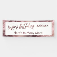 Rose moderne Gold Pastel Rose Stripe heureux Anniv
