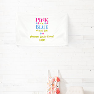 Banderoles Rose Ou Bleu, On T'Aime ! Révélation de genre