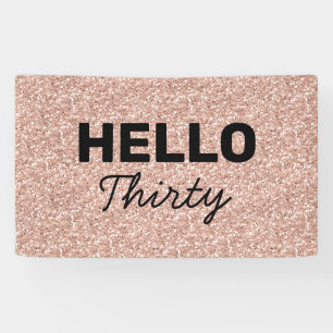 Banderoles Rose Rose Gold Bonjour trente-dixième anniversaire