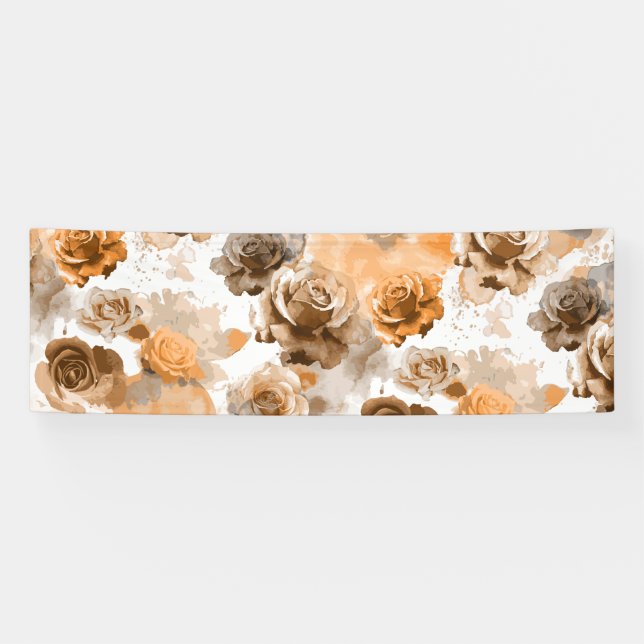 Banderoles Roses aquarelle 2 (Horizontal)
