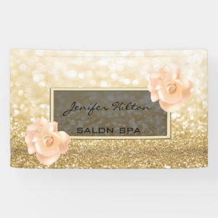 Banderoles Roses glorieux chic moderne glittery