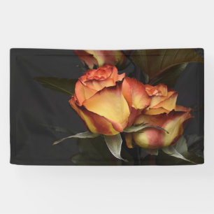 Banderoles Roses orange, rouge et jaune