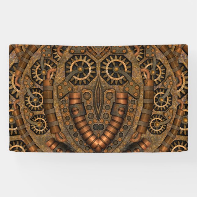 Banderoles Rouages vintages industriels de Steampunk (Horizontal)