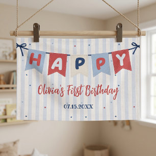 Banderoles Rouge Blanc & Bleu Anniversaire Patriotique