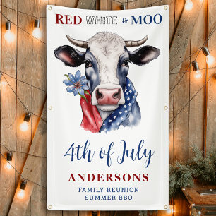 Banderoles Rouge Blanc Bleu Patriotique ferme de vaches 4 jui