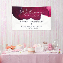 Rouge burgundy profond aquarelle encre abstraite r