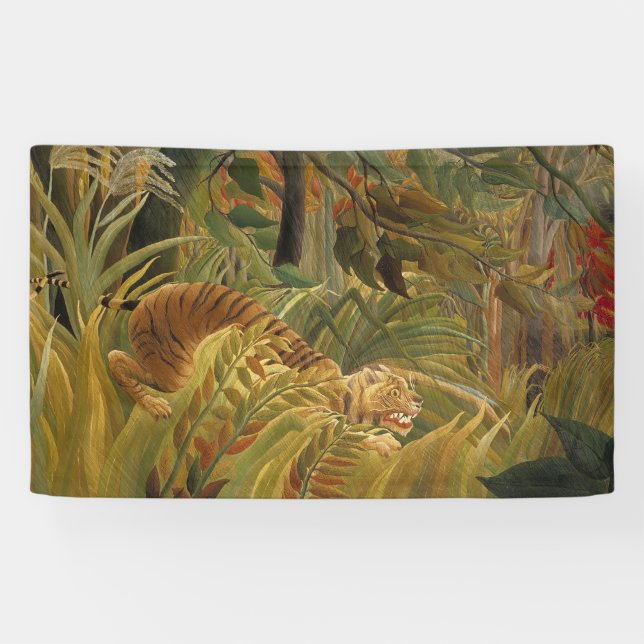 Banderoles Rousseau Jungle Tropical Tiger Art (Horizontal)