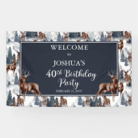 Roustique Woodsy Deer | Forêt 40e fête d'anniversa