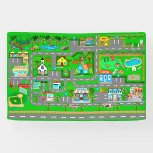 Banderoles Routes de ville pour voitures 2 1/2' x 4'