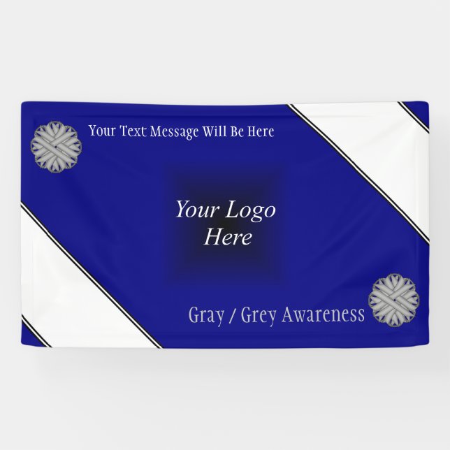 Banderoles Ruban de fleurs grises par Kenneth Yoncich (Horizontal)