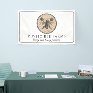 Banderoles Rucher d'abeille miel rustique Apiculteur