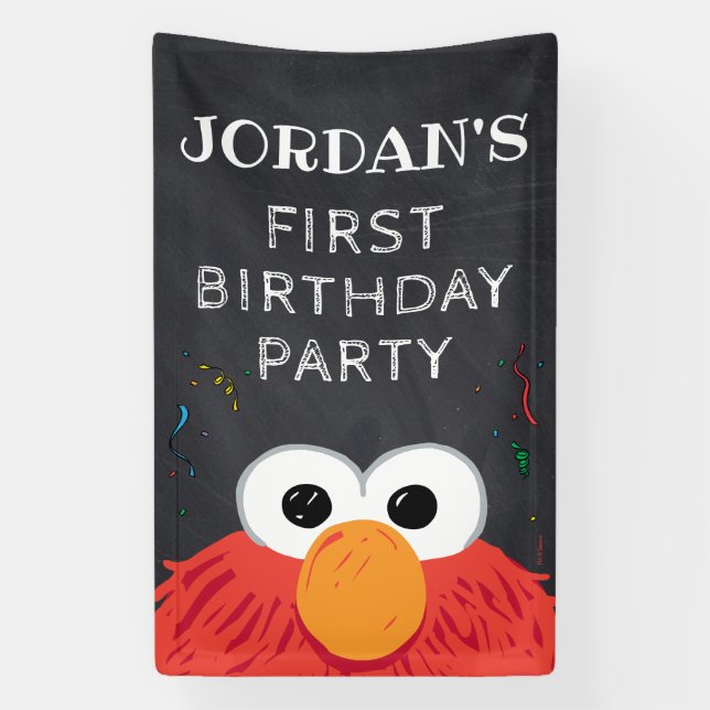 Banderoles Rue Sésame | Elmo Birthday Chalkboard (Verticale)