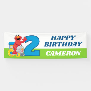 Banderoles Rue Sésame Elmo Chugga Chugga Deux Deux Anniversai