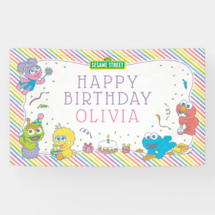 Banderoles Rue Sésame   Premier anniversaire du bébé