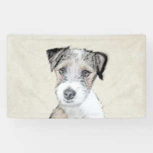 Banderoles Russell Terrier Peinture rugueuse - Art Chien orig
