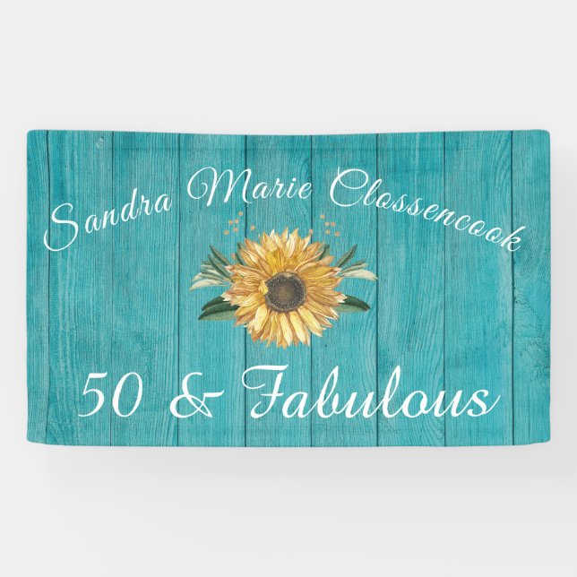 Banderoles Rustic 50 et Fabulous| Tournée Turquoise   (Horizontal)