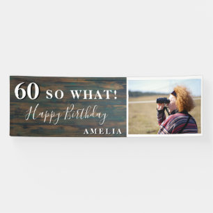 Banderoles Rustic Funny 60 Alors Quelle 60e fête d'anniversa