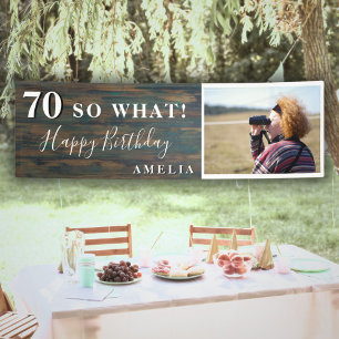 Banderoles Rustic Funny 70 Alors Quelle fête de 70e anniversa