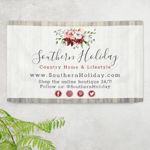 Banderoles Rustique Bois & Southern Country Cotton Boutique