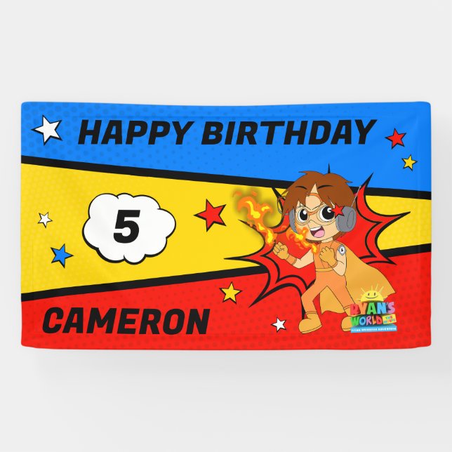 Banderoles Ryan's World Birthday (Horizontal)