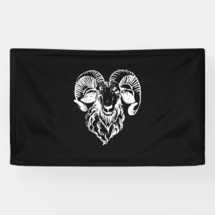 Banderoles Sabbatique Baphomet Chèvre mal Satané