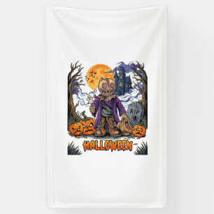 Banderoles Sac de bonbons épouvantail d'Halloween Citrouilles