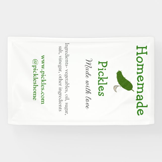 Banderoles Sachets maison faits avec amour ajouter texte site (Horizontal)