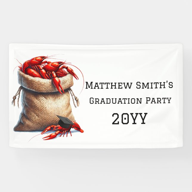 Banderoles Sack Of Crawfish Graduation Party (Horizontal)
