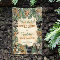 Safari Jungle Animaux sauvages Bonjour Baby shower