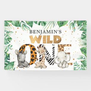 Banderoles Safari Wild One Gold Confetti 1er anniversaire