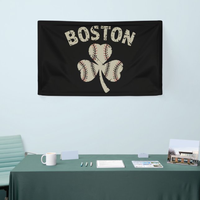 Banderoles Saint-Patrick vintage de Boston trèfle irlandais (Salon professionnel)