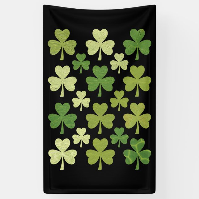 Banderoles Saint Patrick's Day Heart Lucky Clover Shamrock (Vertical)