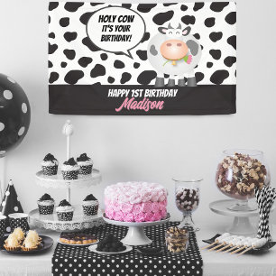 Banderoles Saint Vache C'est ton anniversaire mignon joyeux a