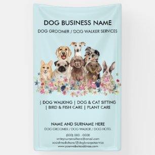 Banderoles Salon de toilettage pour chiens garde d'animaux en