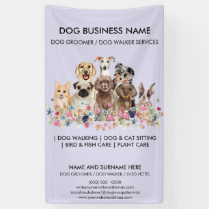 Banderoles Salon de toilettage pour chiens moderne