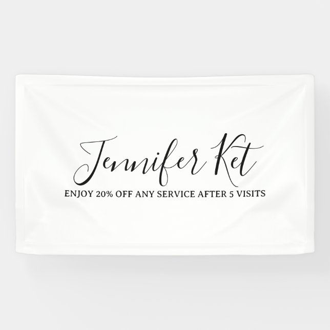 Banderoles Salon spa business discount offer website visits a (Horizontal)