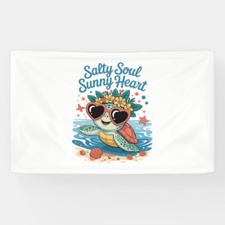 Banderoles Salty Soul Sunny Heart Turtle Été