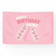 Sandwich aux fraises roses Anniversaire Pique-niqu