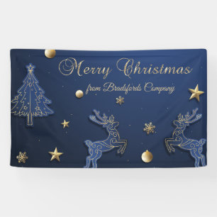 Banderoles Sapin de Noël Reindeer Stars Bleu