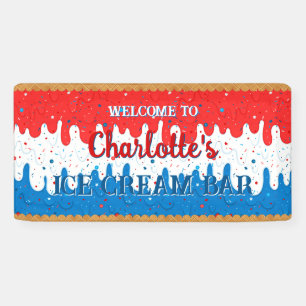 Banderoles Saupoudrer et l'Amérique glaces