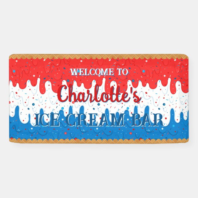 Banderoles Saupoudrer et l'Amérique glaces (Horizontal)