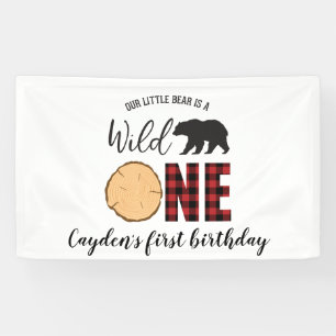 Banderoles Sauvage Un Ours Buffalo Carreaux Premier Anniversa