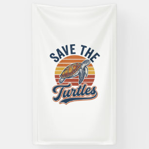 Banderoles Sauver les tortues Design de T-Shirt de Tortue de 