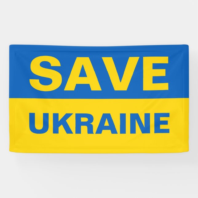 Banderoles Sauvez le drapeau ukrainien (Horizontal)