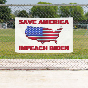 Banderoles Save America Impeach Biden